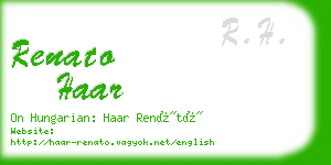 renato haar business card